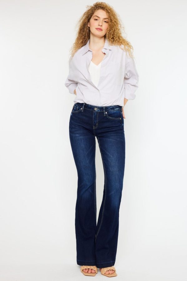 Kancan Mid Rise Slim Flare Jeans - Image 2