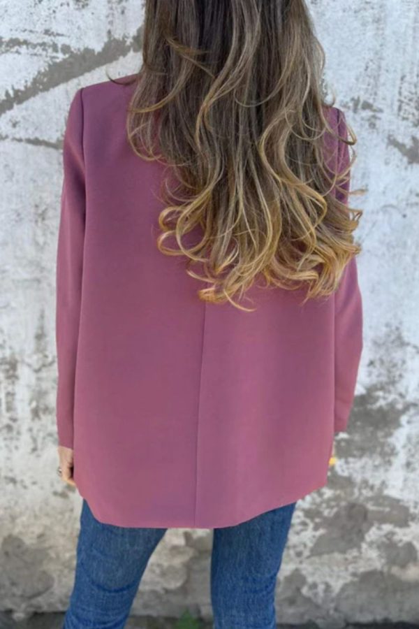 Full Size Collared Neck Long Sleeve Blazer - Image 15