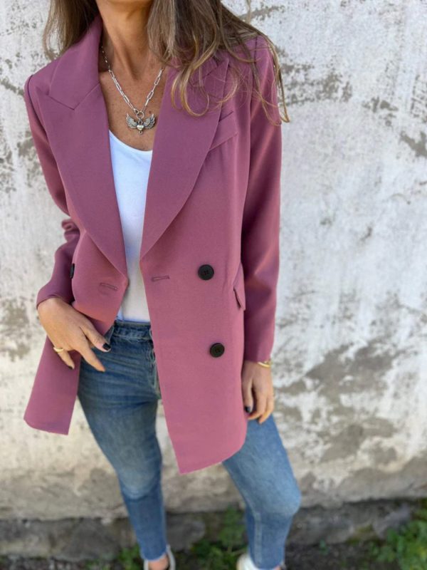 Full Size Collared Neck Long Sleeve Blazer - Image 13
