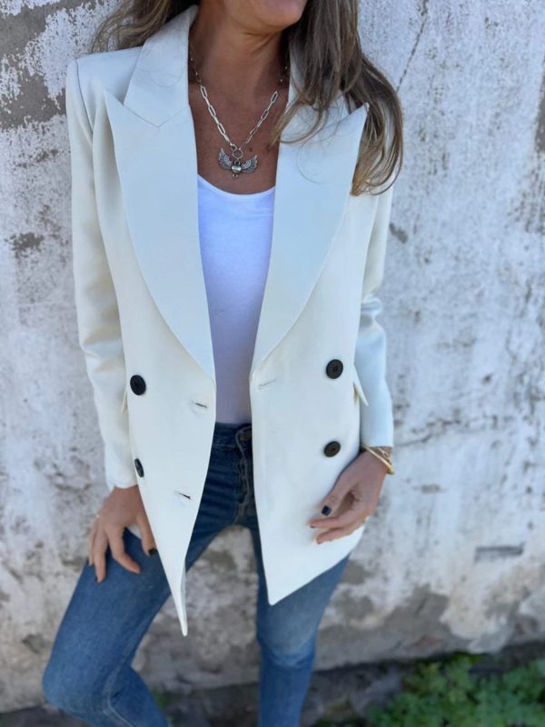 Full Size Collared Neck Long Sleeve Blazer - Image 2
