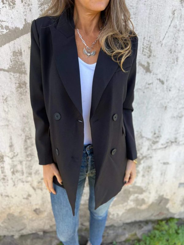 Full Size Collared Neck Long Sleeve Blazer - Image 5