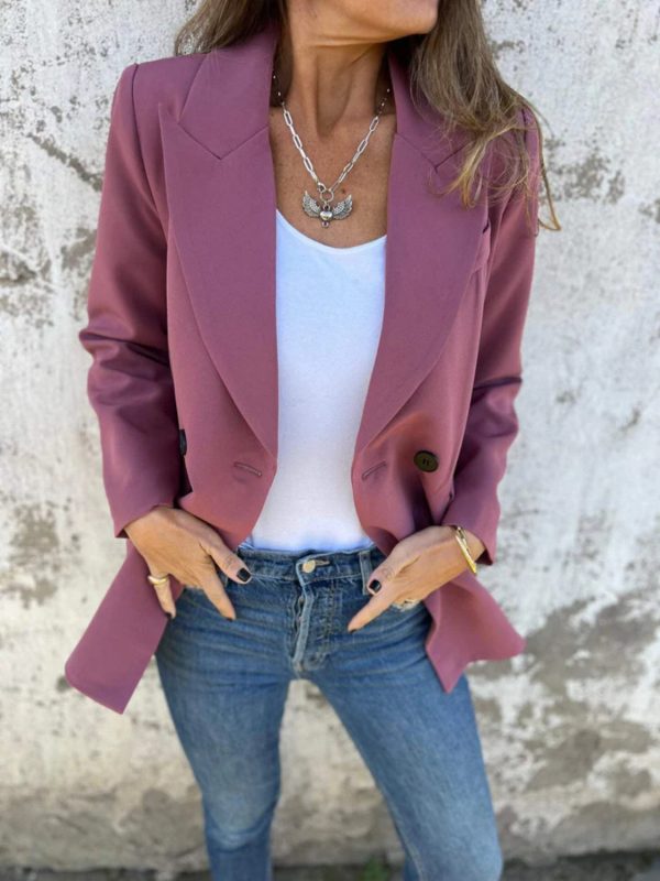 Full Size Collared Neck Long Sleeve Blazer - Image 14