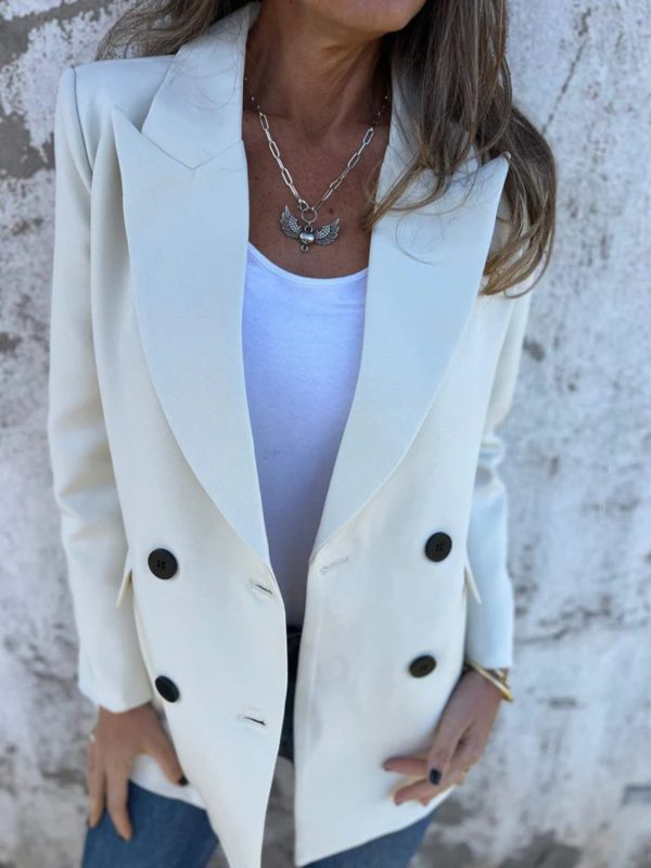 Full Size Collared Neck Long Sleeve Blazer - Image 3