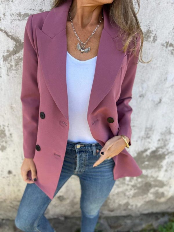 Full Size Collared Neck Long Sleeve Blazer - Image 11