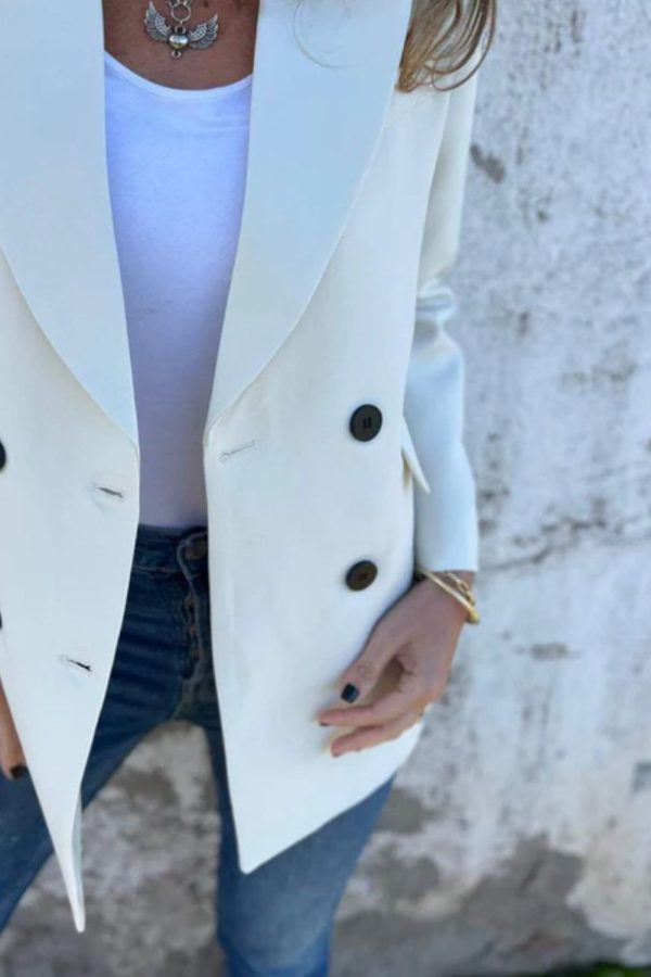 Full Size Collared Neck Long Sleeve Blazer - Image 4