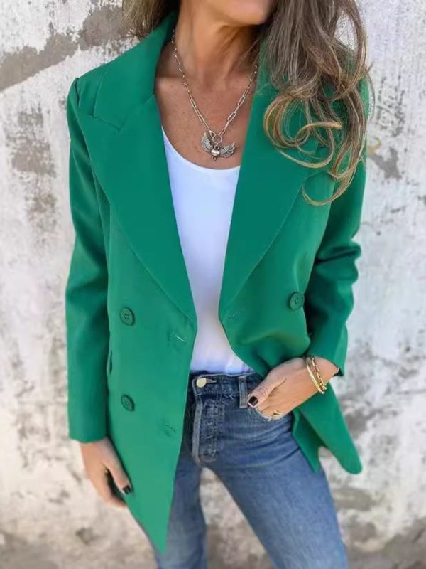 Full Size Collared Neck Long Sleeve Blazer - Image 8