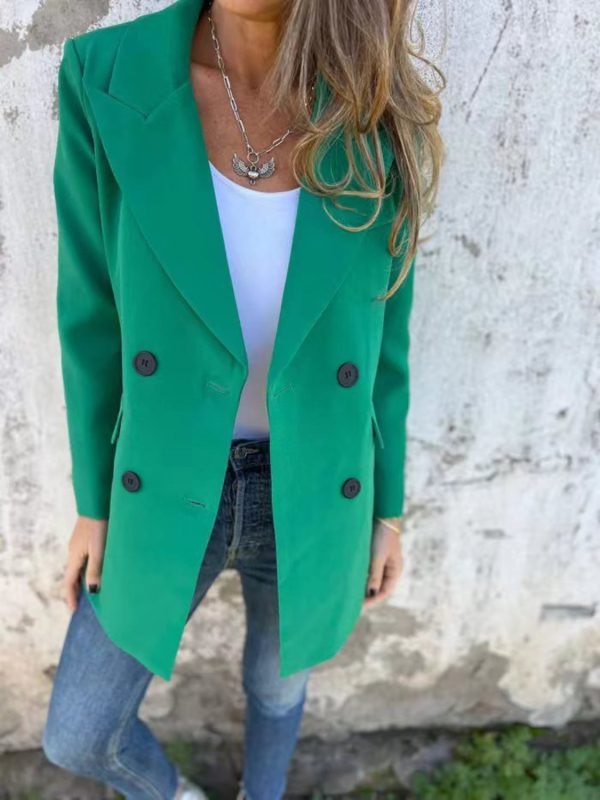 Full Size Collared Neck Long Sleeve Blazer - Image 9