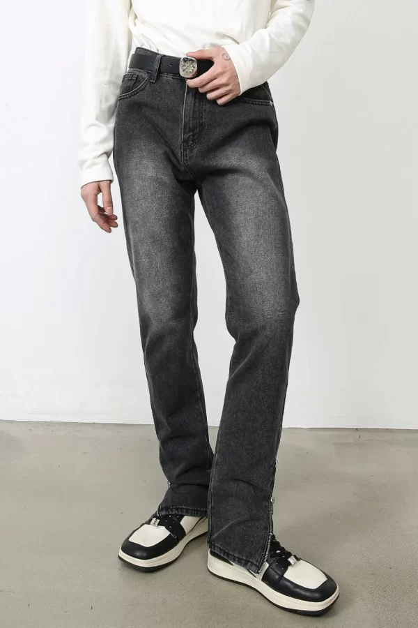 Men's Decor Zip Jeans with Pockets - Image 5