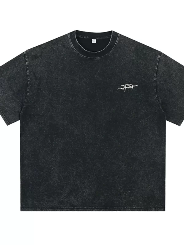 Men's Plus Size Round Neck Letter Graphic T-Shirt - Image 5