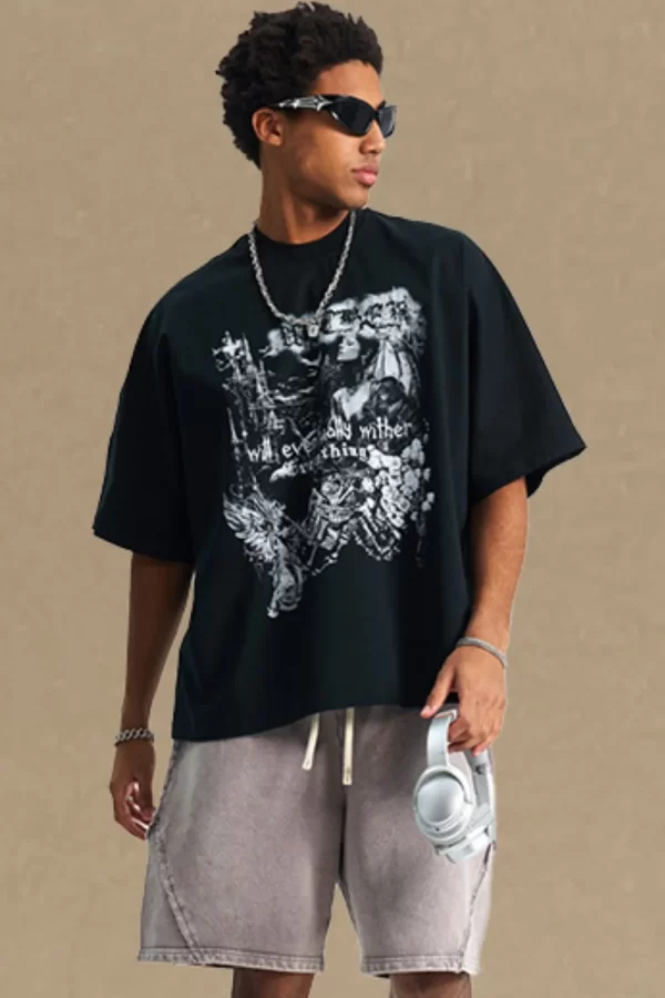 Men's Graphic Round Neck Half Sleeve T-Shirt