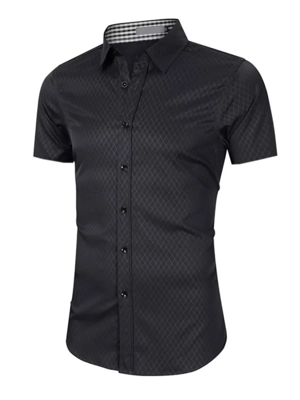 Men's Collared Neck Short Sleeve Shirt - Image 8