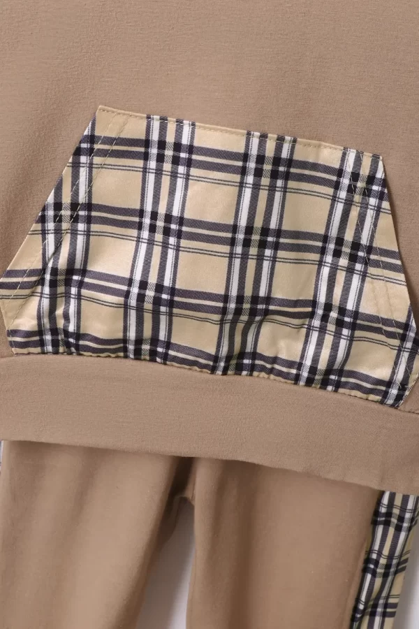 Children's Plaid Hoodie and pants Set - Image 4
