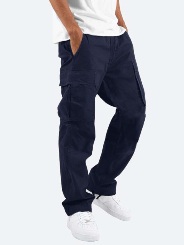 Men's Plus Size Straight Multi Pocket Cargo Pants - Image 8
