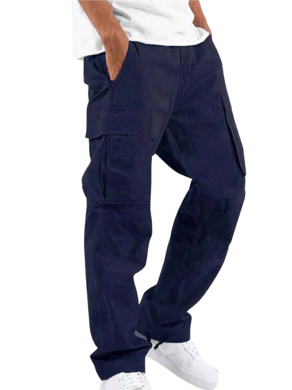 Men's Plus Size Straight Multi Pocket Cargo Pants - Image 9