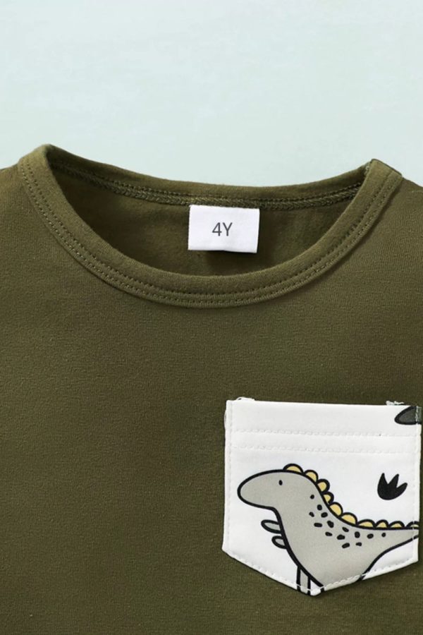 Round Neck Long Sleeve Top and Printed Pants Set - Image 4