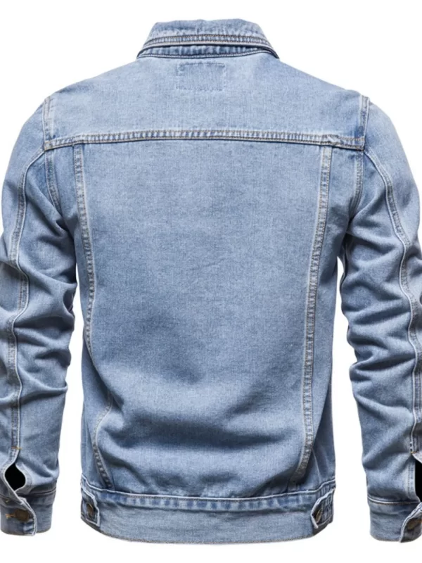 Men's Button Down Long Sleeve Denim Jacket - Image 7