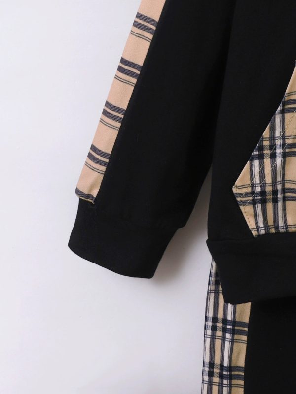 Plaid Long Sleeve Hoodie and Pants Set - Image 5