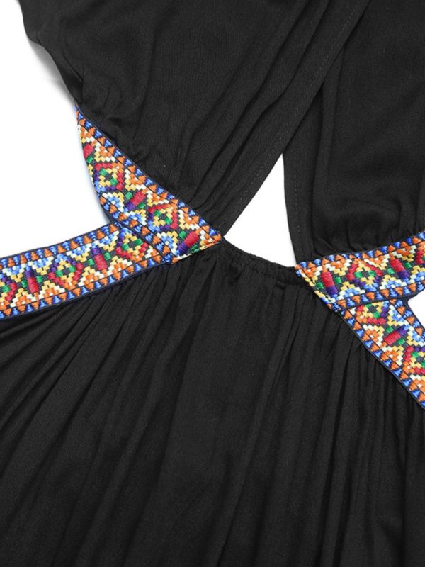 Perfee Cutout Grecian Neck Tied Back Dress - Image 8