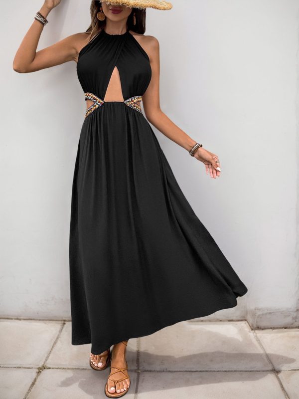 Perfee Cutout Grecian Neck Tied Back Dress - Image 2