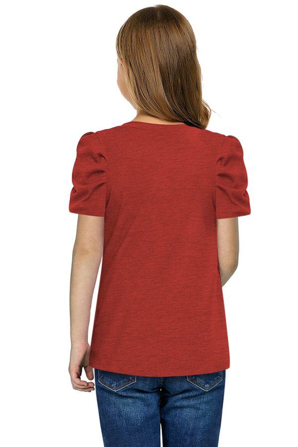 Round Neck Puff Sleeve T-Shirt - Image 3