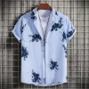 Men's Plus Size Ink Splash Pattern Short Sleeve Casual Shirt