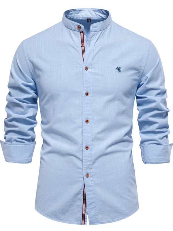 Men's Full Size Button Down Embroidered Shirt Plus Size - Image 3