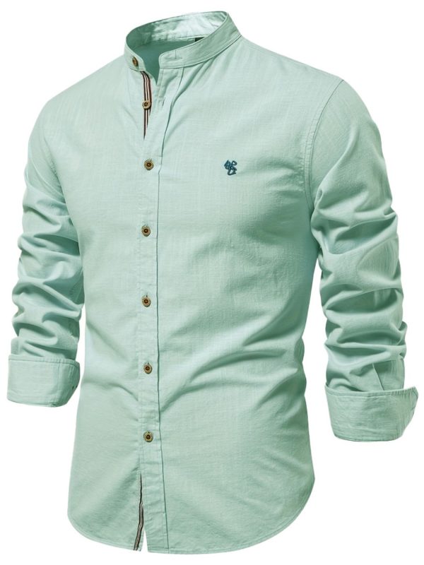 Men's Full Size Button Down Embroidered Shirt Plus Size - Image 11