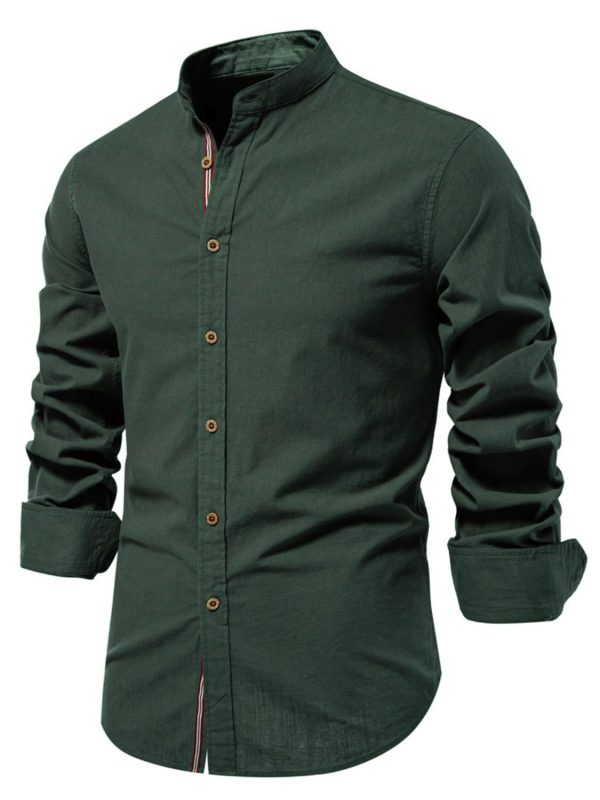 Men's Full Size Button Down Embroidered Shirt Plus Size - Image 12