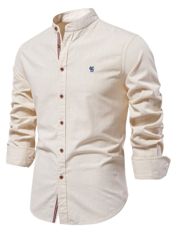 Men's Full Size Button Down Embroidered Shirt Plus Size - Image 9