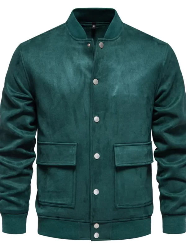 Men's Baseball Collar Snap Down Jacket - Image 4