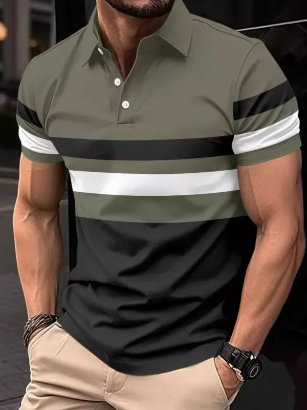 Men's Full Size Collared Neck Short Sleeve Polo Plus Size - Image 10