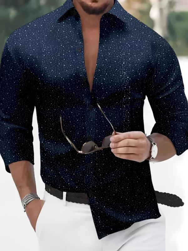 Men's Full Size Button Up Long Sleeve Shirt Plus Size - Image 9