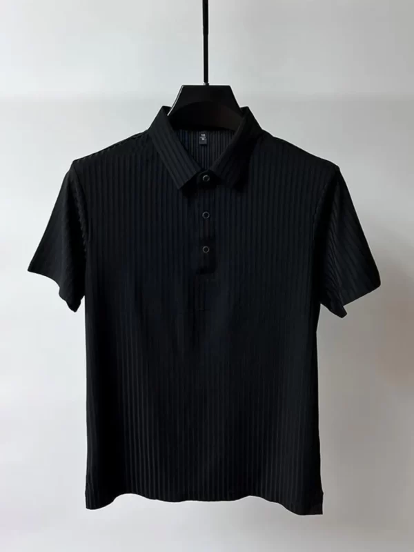 Men's Full Size Button Detail Short Sleeve Polo Plus Size - Image 6