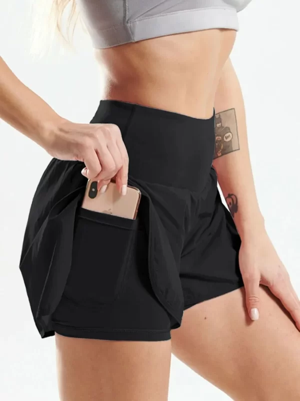 Pocketed High Waist Active Shorts - Image 19
