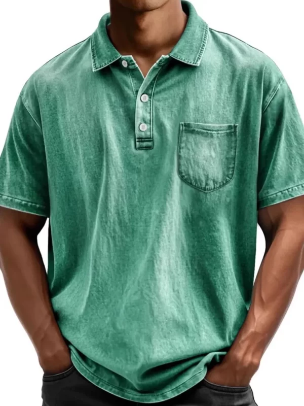 Men's Full Size Collared Neck Short Sleeve Polo Plus Size - Image 5
