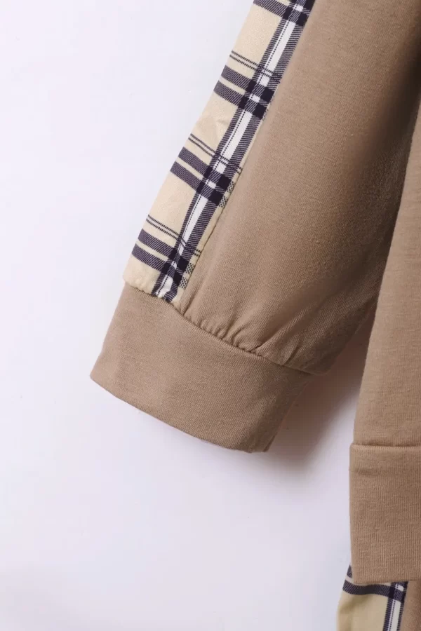 Children's Plaid Hoodie and pants Set - Image 2