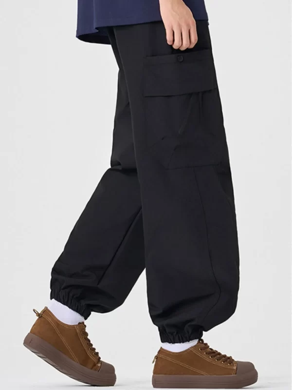 Men's Plus Size Casual Cargo Pants with Multiple Pockets - Image 6