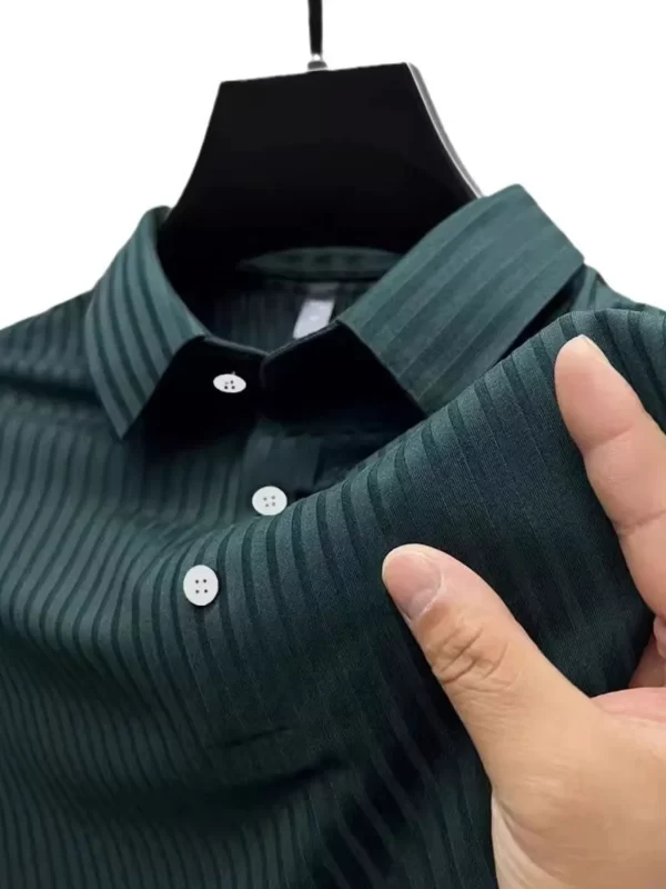 Men's Full Size Button Detail Short Sleeve Polo Plus Size - Image 7