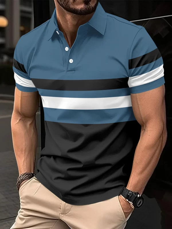 Men's Full Size Collared Neck Short Sleeve Polo Plus Size