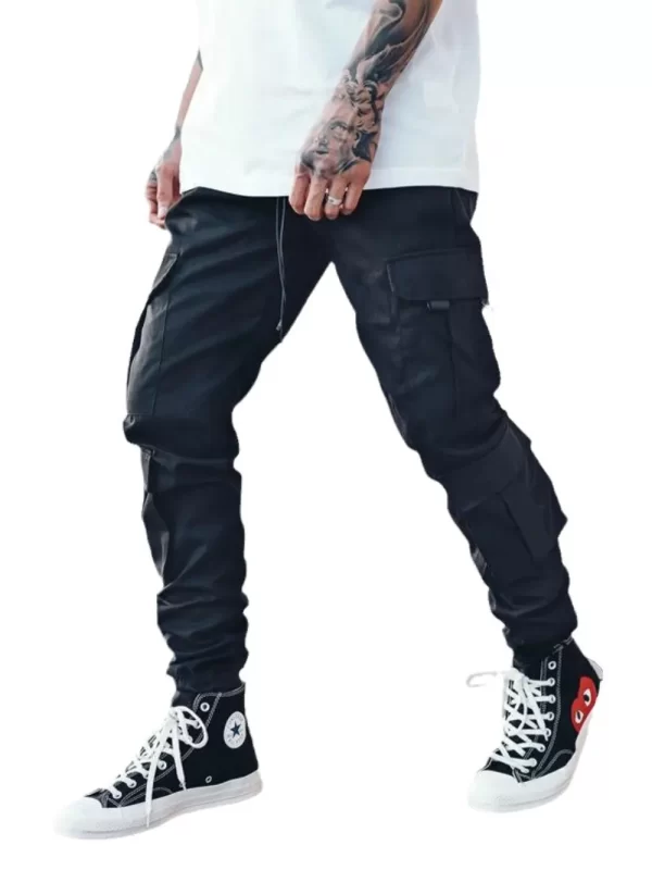 Men's Drawstring Pants with Cargo Pockets - Image 4