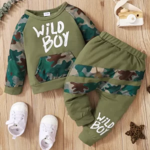 Children's Camouflage Top and Pants Set