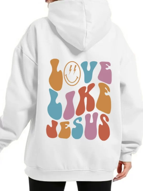 Men's Full Size Letter Graphic Back Long Sleeve Hoodie Plus Size