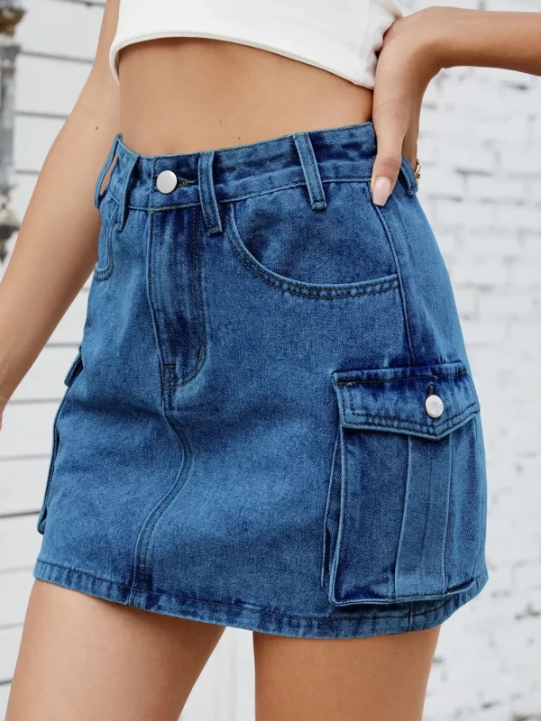 Cargo Denim Skirt - Image 5
