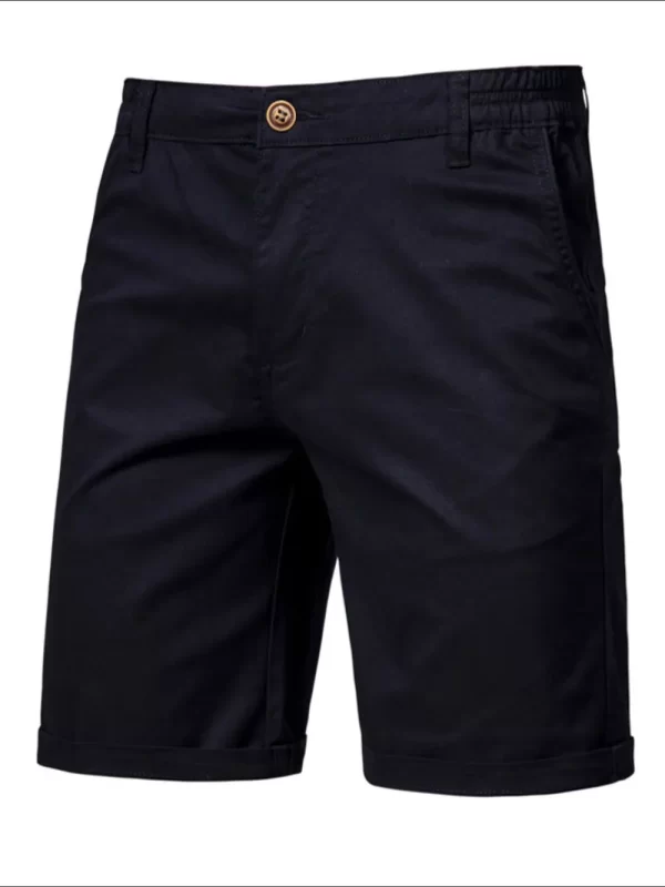 Men's Elastic Waist Shorts with Pockets - Image 8