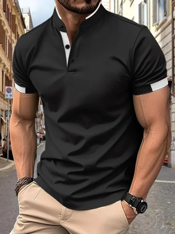 Men's Full Size Collared Neck Short Sleeve Polo Plus Size - Image 6