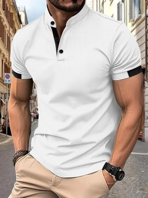 Men's Full Size Collared Neck Short Sleeve Polo Plus Size