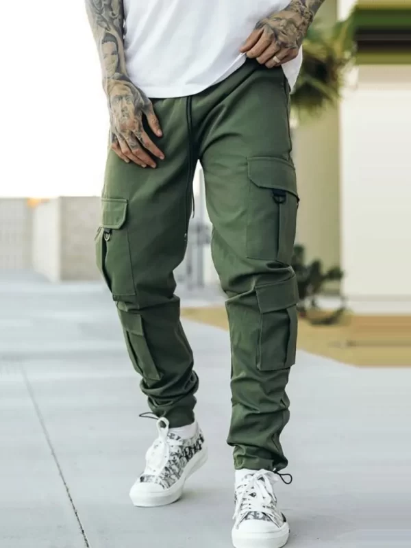 Men's Drawstring Pants with Cargo Pockets - Image 7
