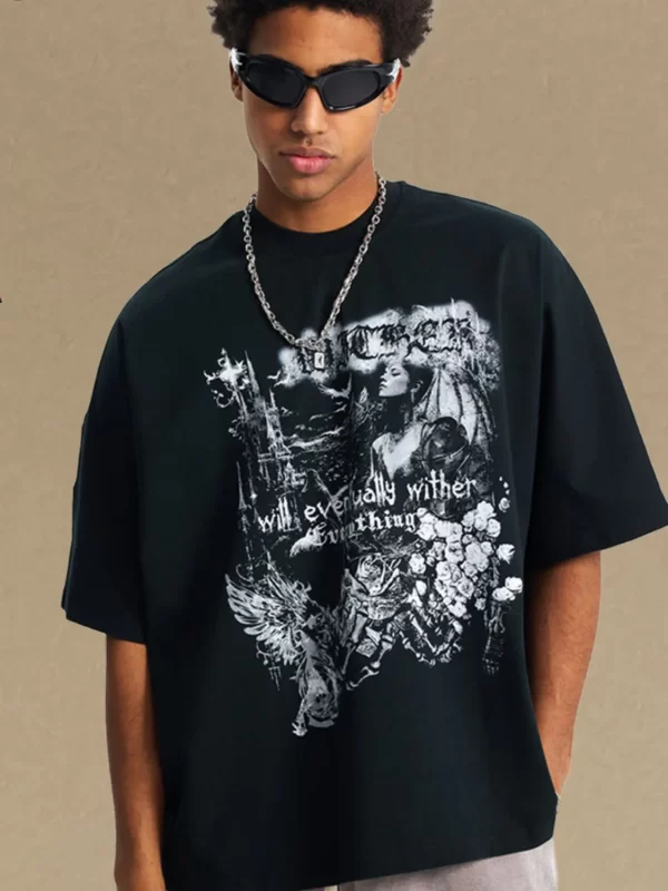 Men's Graphic Round Neck Half Sleeve T-Shirt - Image 3
