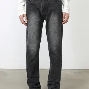 Men's Decor Zip Jeans with Pockets