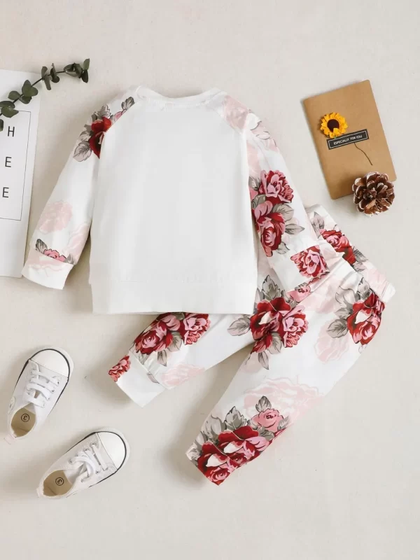 Children's Floral Top and Pants Set - Image 5